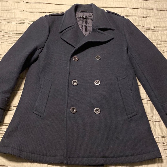 Theory Wool Pea Coat XL Color Navy